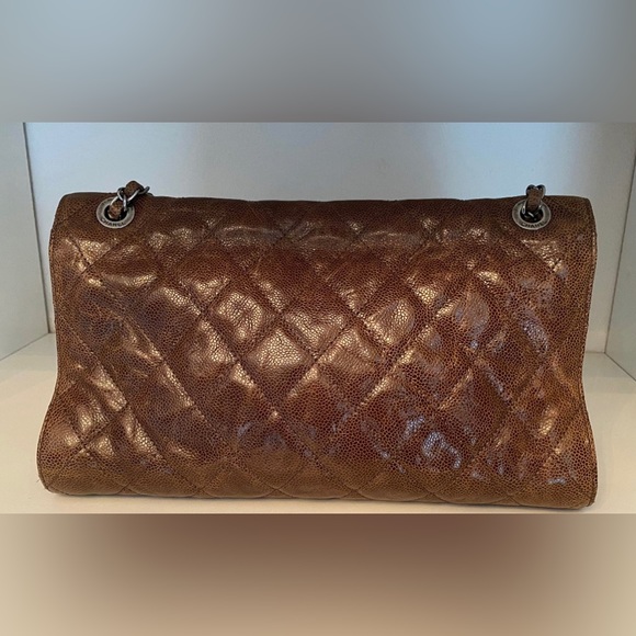Authentic CHANEL Crumpled Grained Calfskin CC Crave Flap Brown - Picture 2 of 10